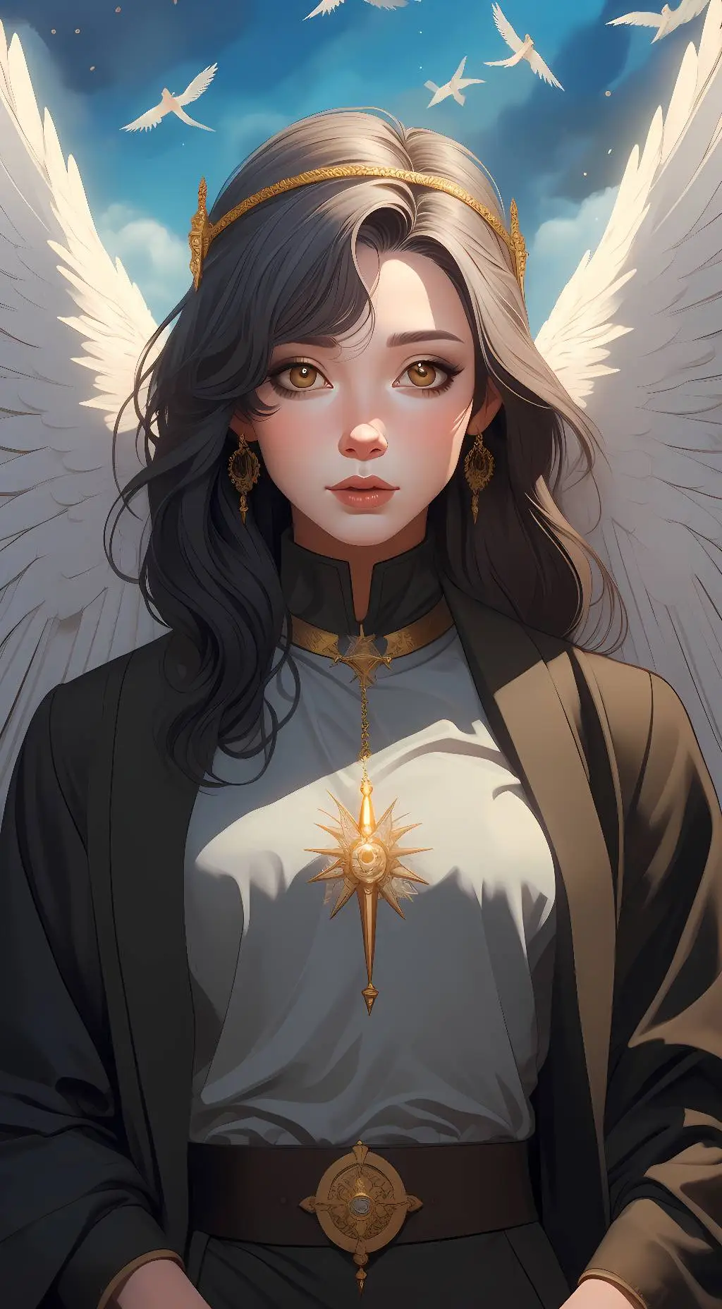 ai character: angel  background