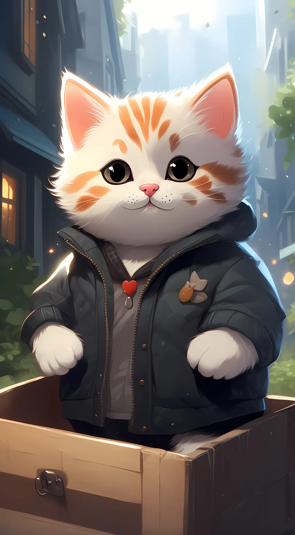 ai character: kitten 🐈  background