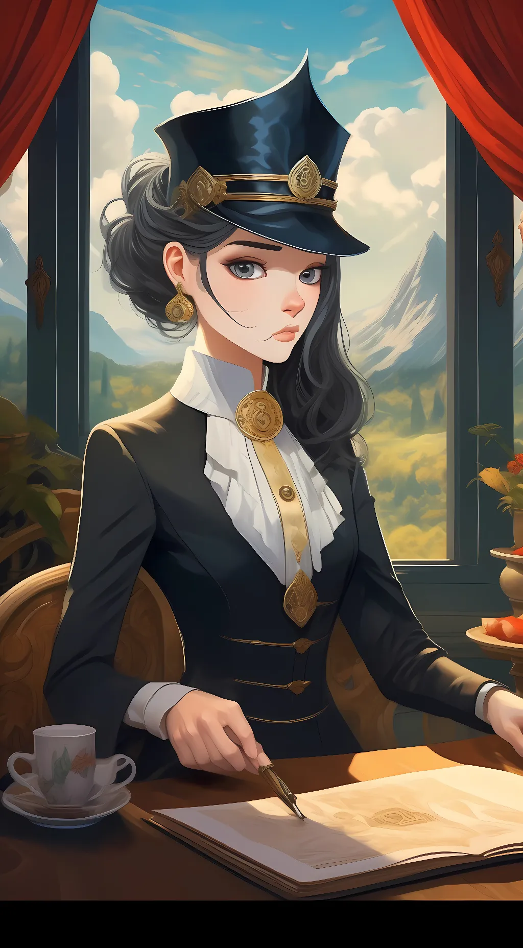 ai character: Chancellor Erika background