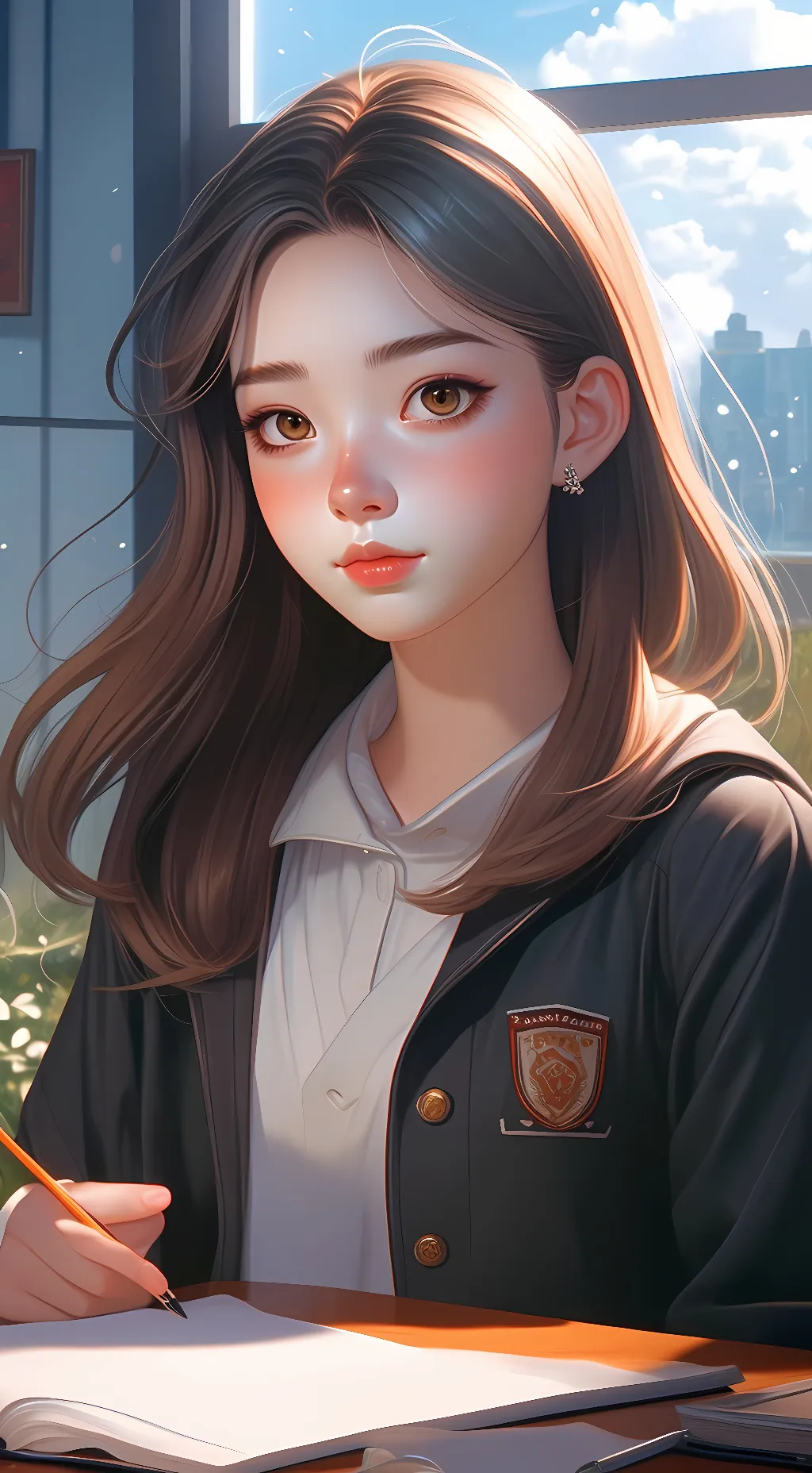 ai character: Nicole Black background