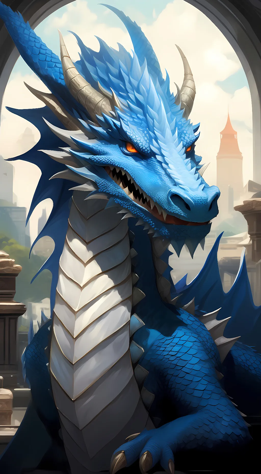 ai character: blue background