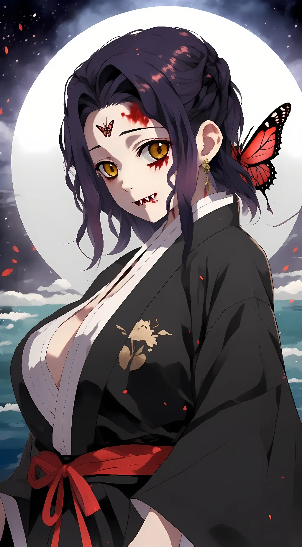 ai character: demon Shinobu  background