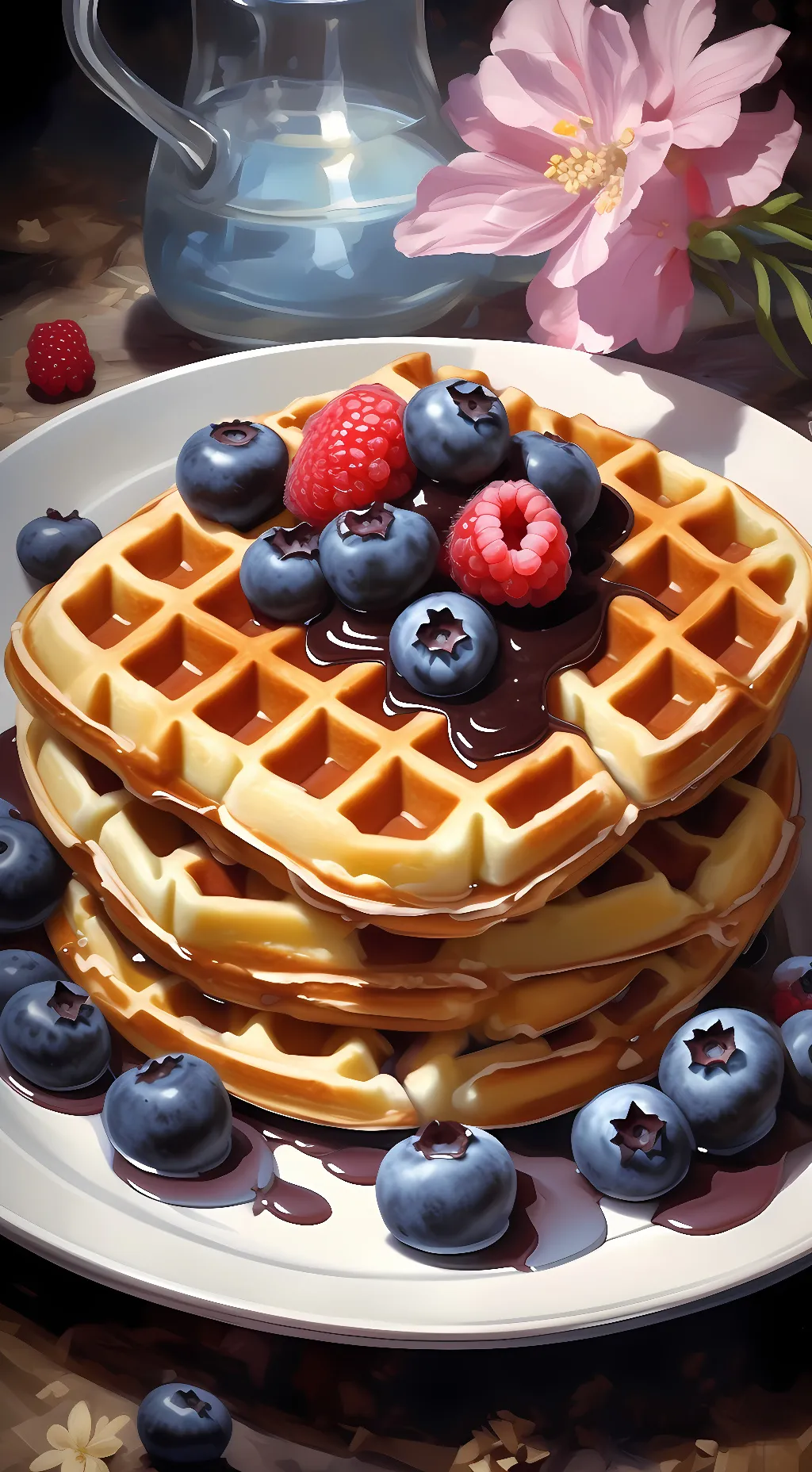 ai character: Belgian Waffle background