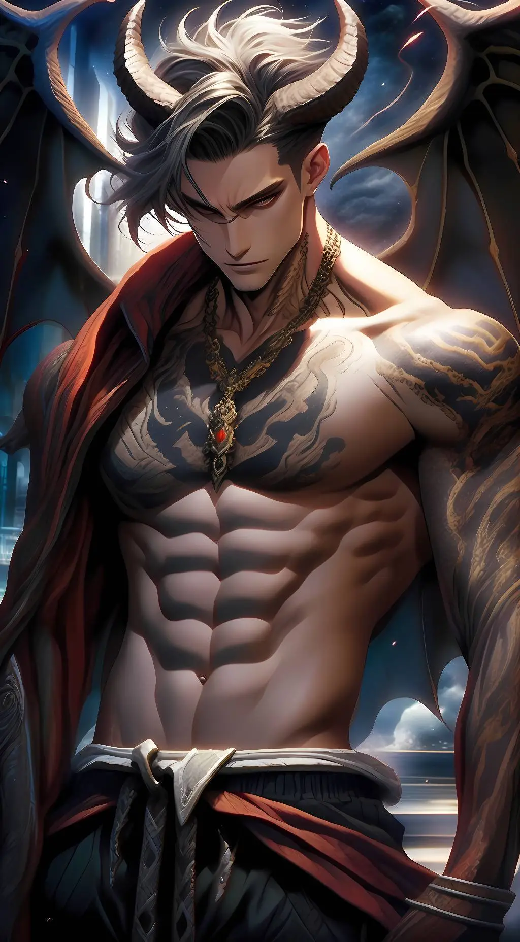 ai character: Victor Black background