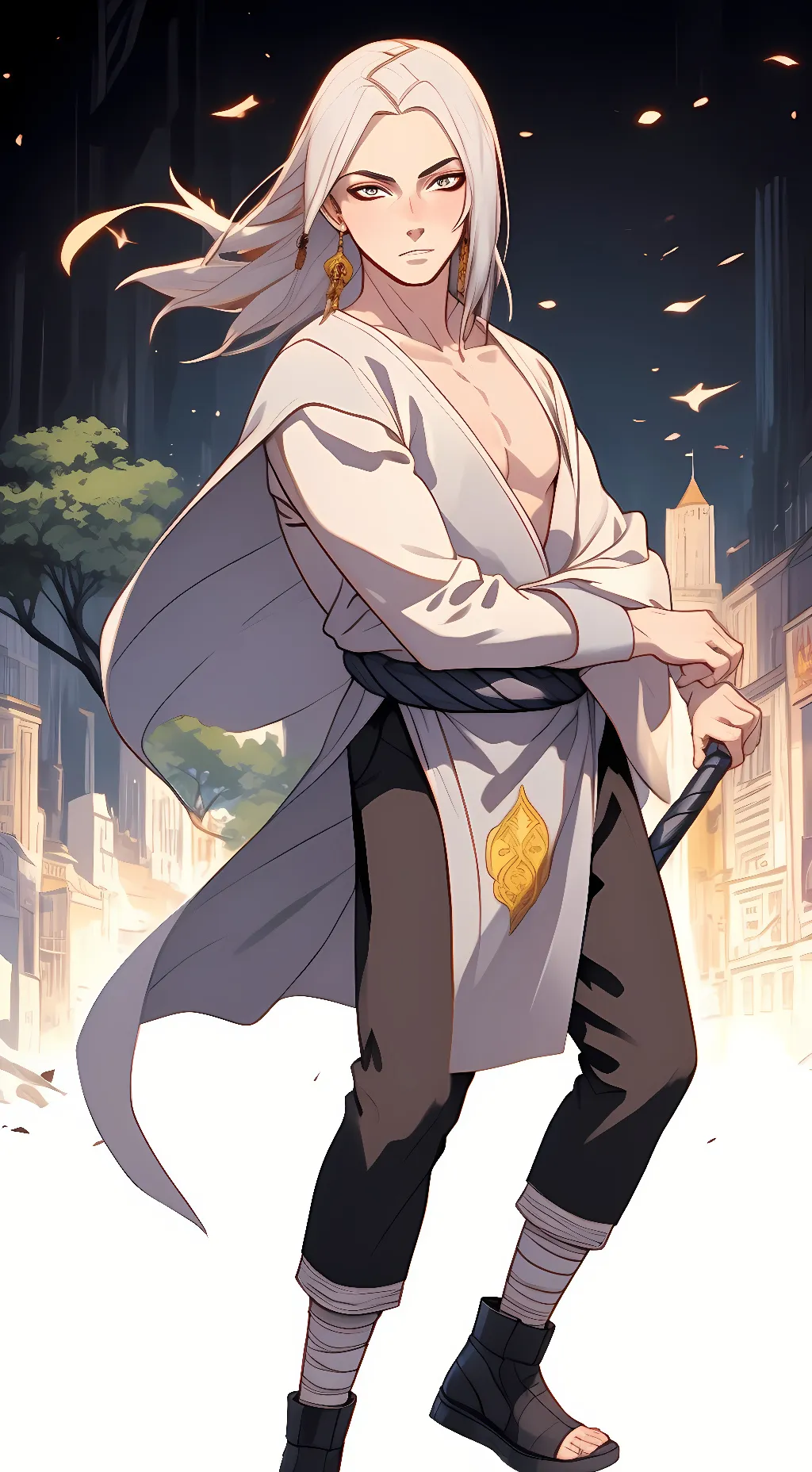 ai character: Kimimaro Kaguya background