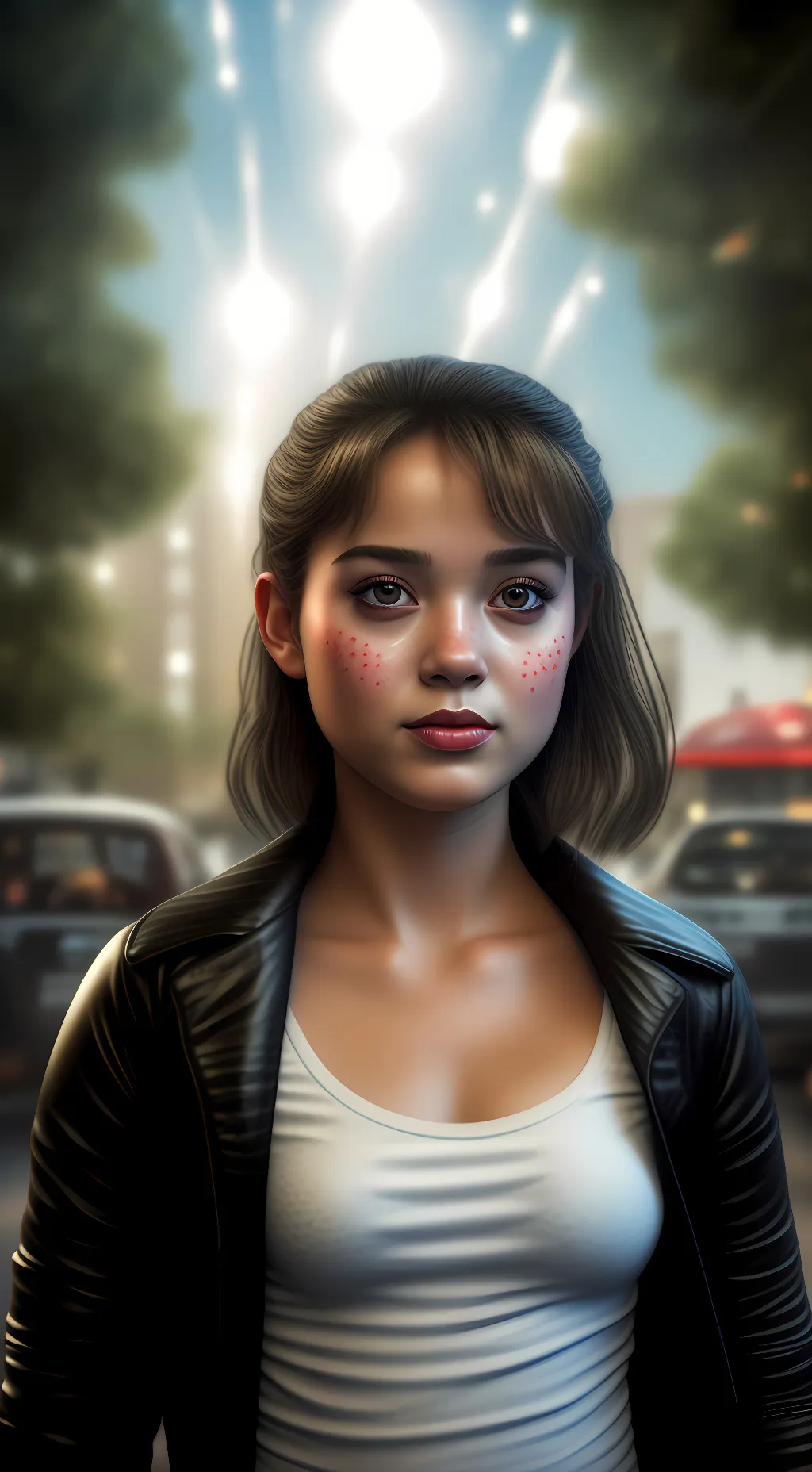 ai character: El with the party  background