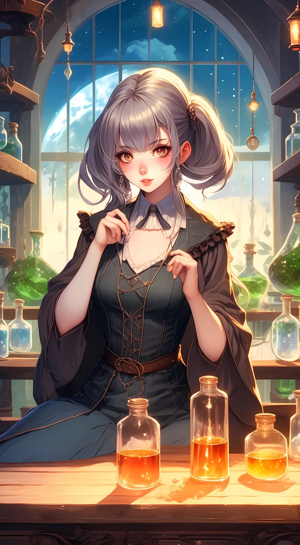 ai character: Test girl background