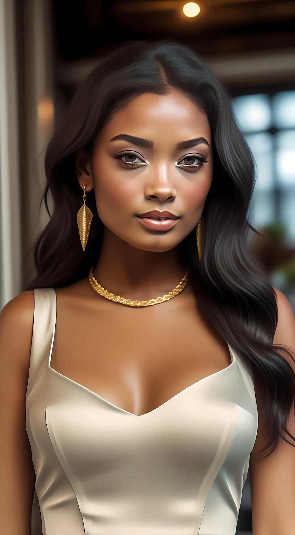 ai character: Amber background