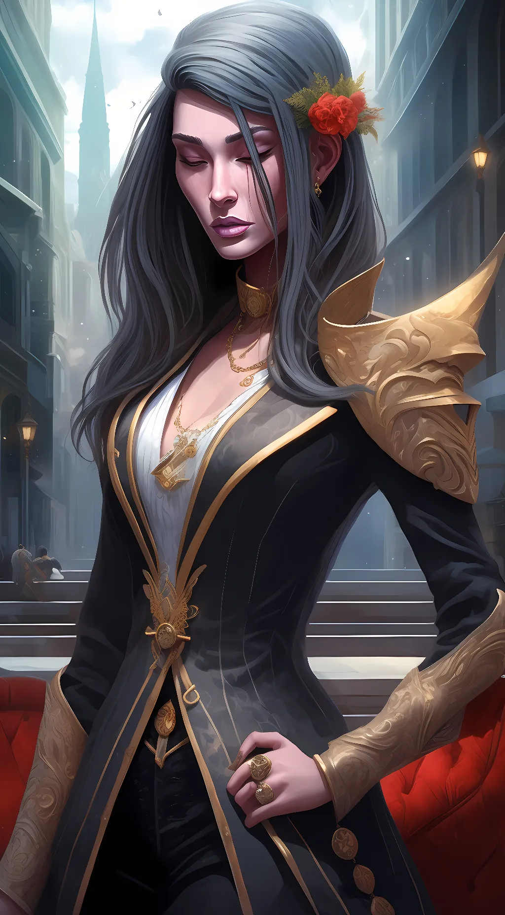 ai character: Dreasa holiday  background