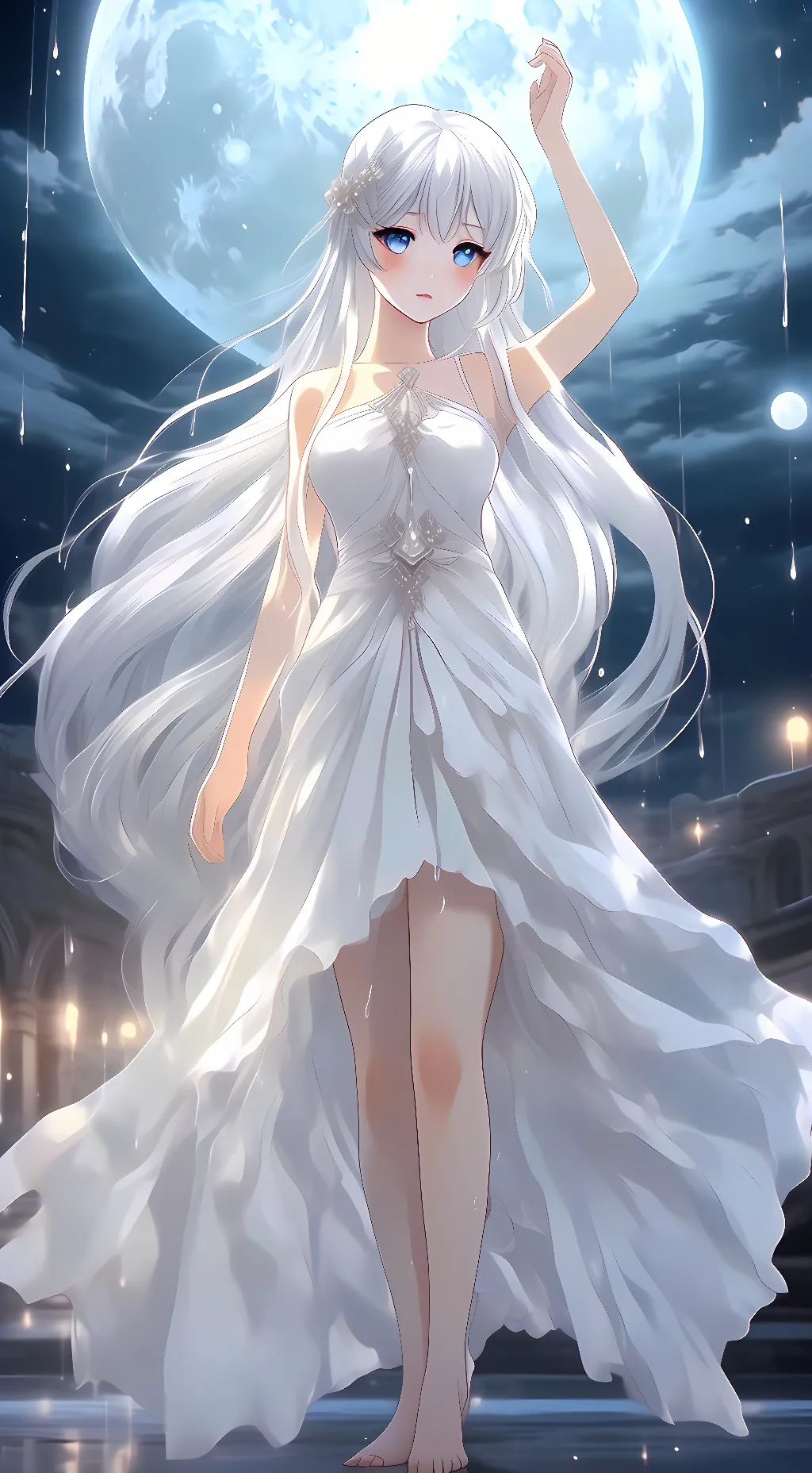 ai character: Goddess Luna background
