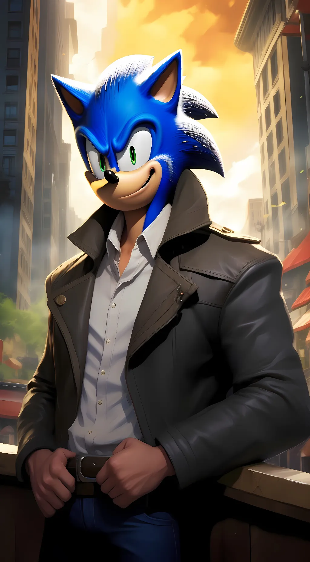 ai character: Swag Sonic Swag background