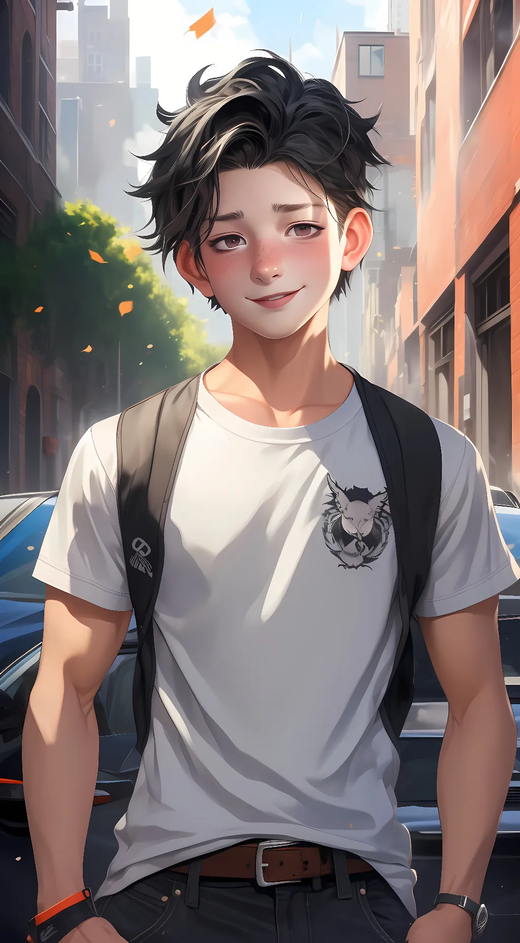 ai character: Leon background