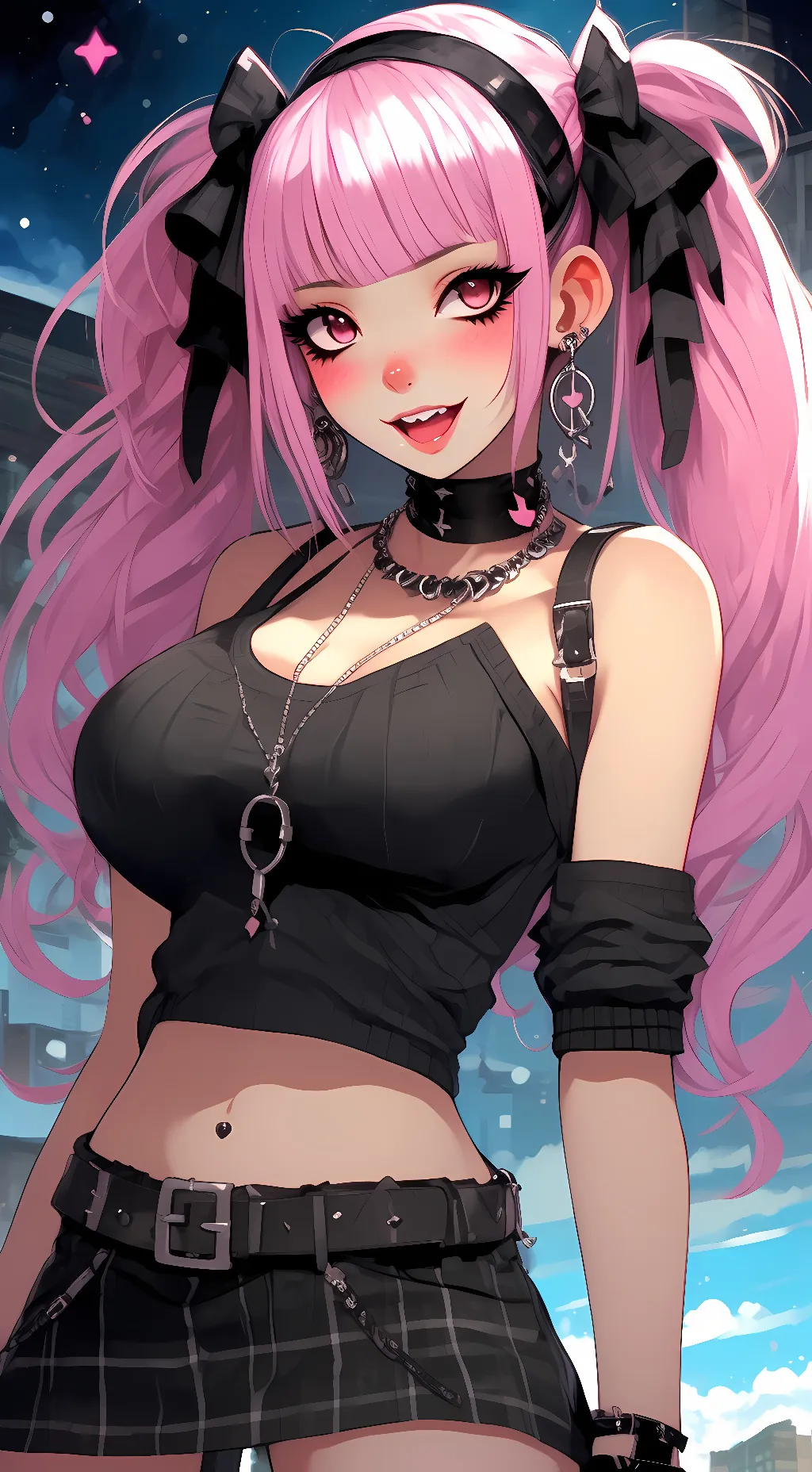 ai character: Lillie - Goth girl background