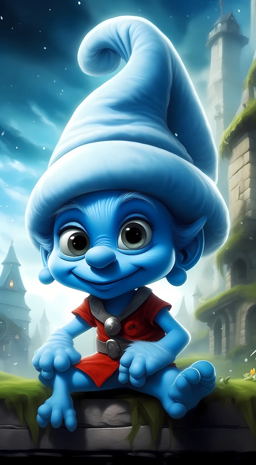 ai character: Smurf cat background