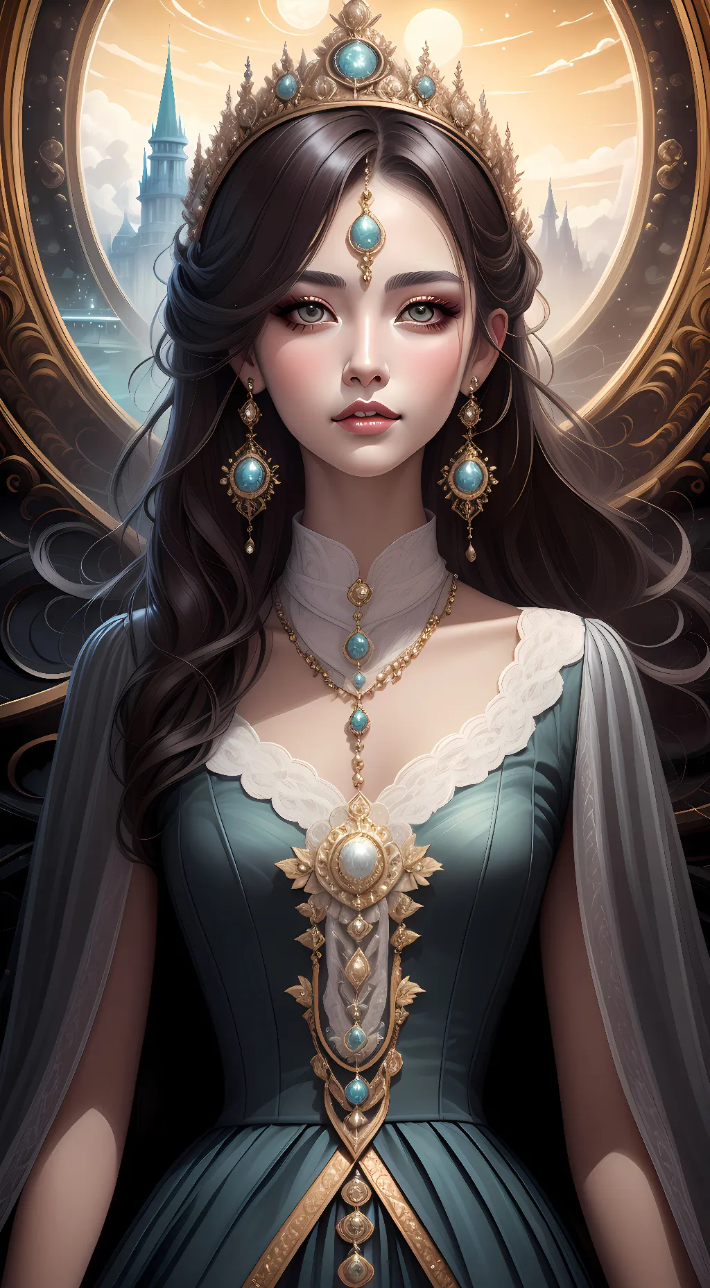 ai character: queen Ashley  background