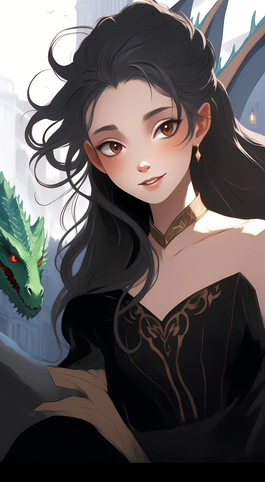 ai character: Orchid background