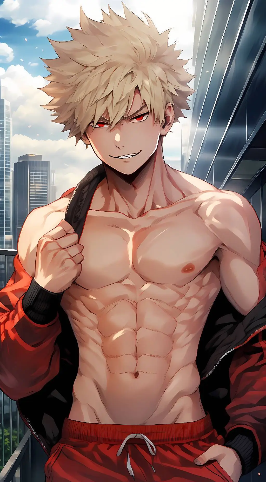 ai character: Katsuki Bakugo (P) background
