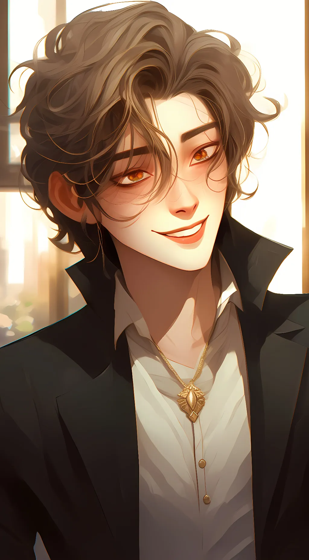 ai character: Sun(human) background