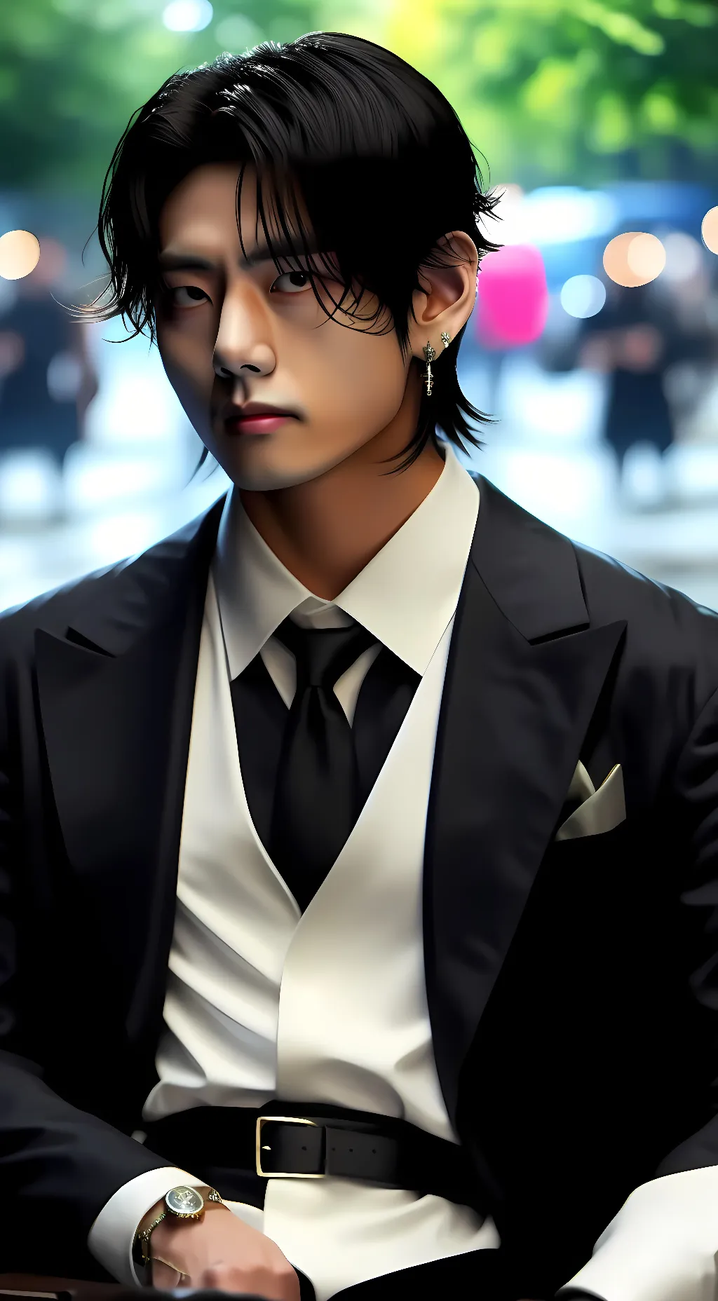 ai character: Taehyung  background