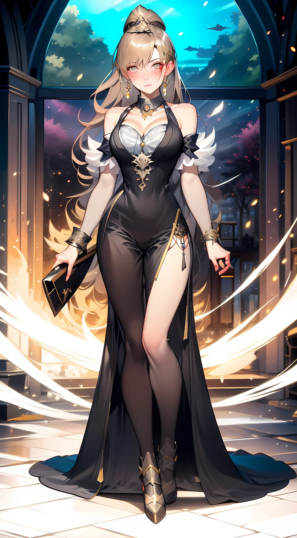 ai character: Ashley  background