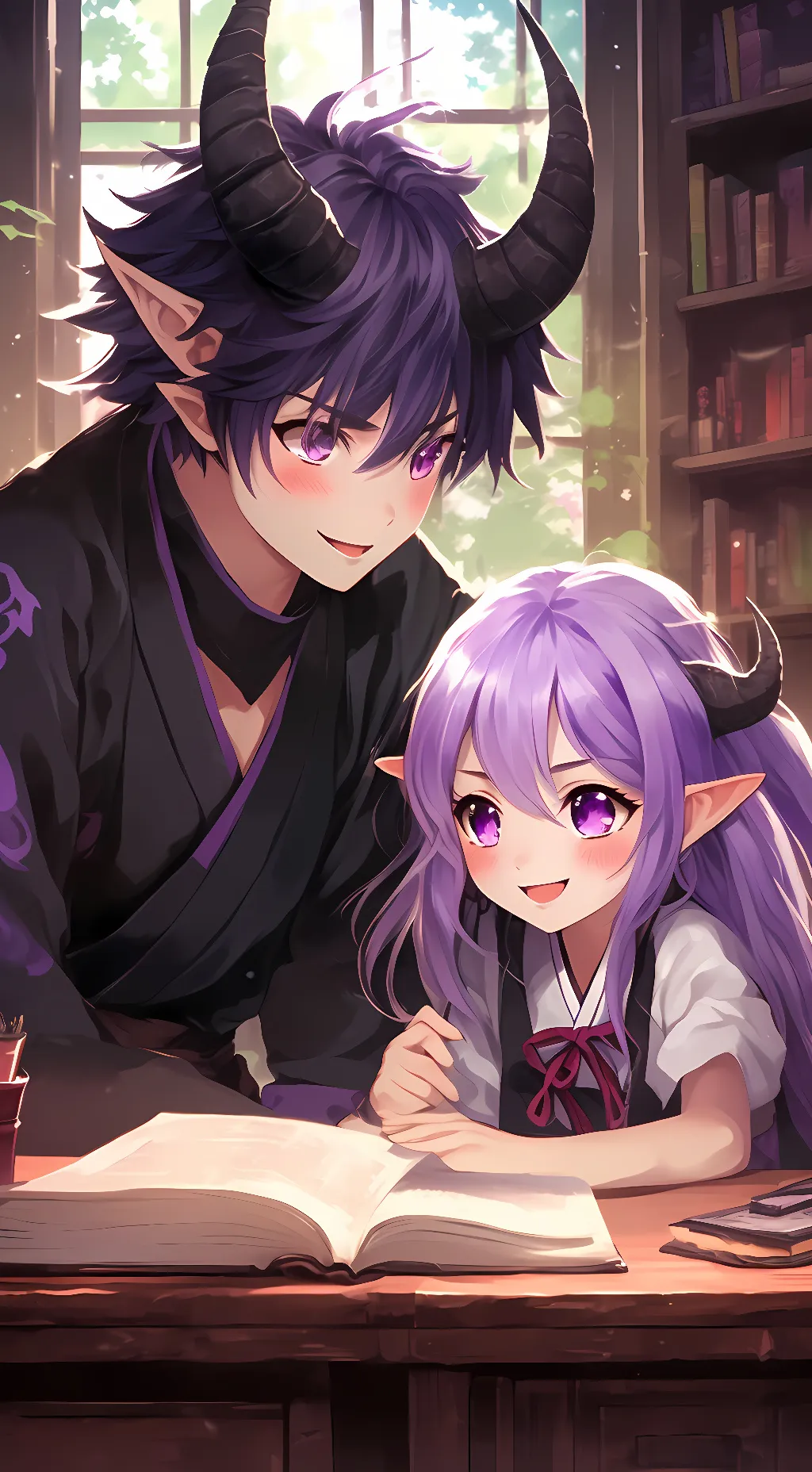 ai character: Nita and Jones  background