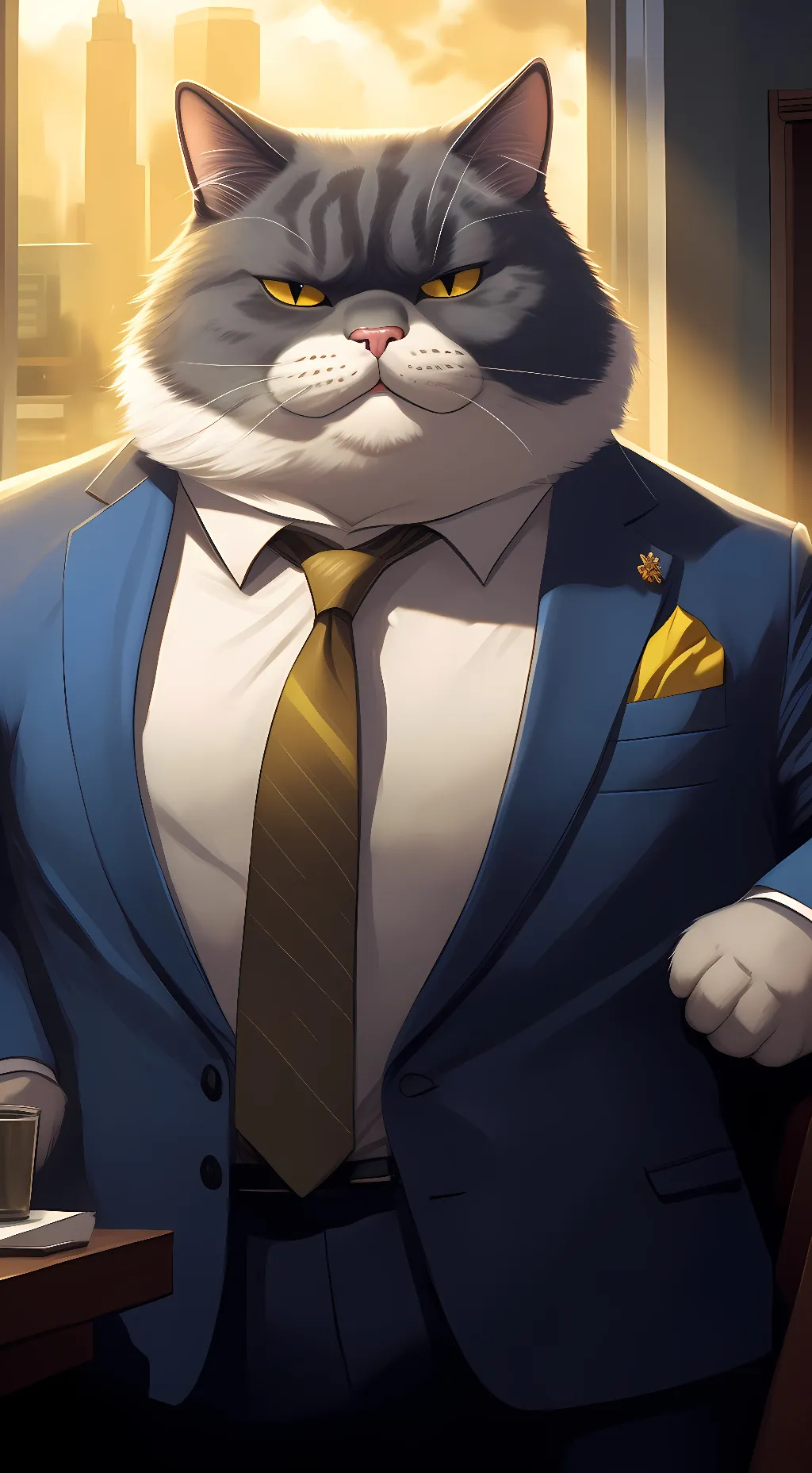 ai character: Big George  background