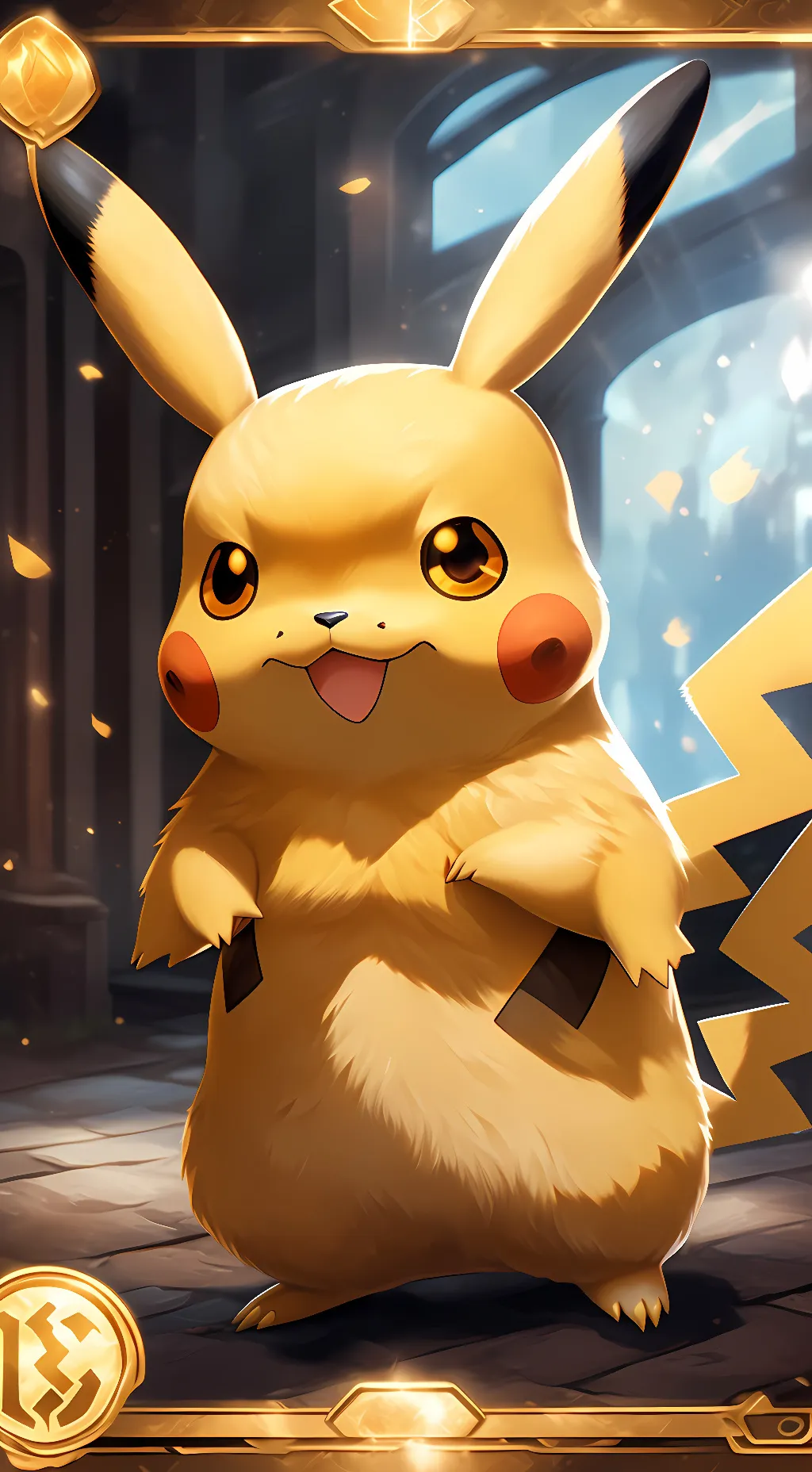 ai character: Pikachu  background