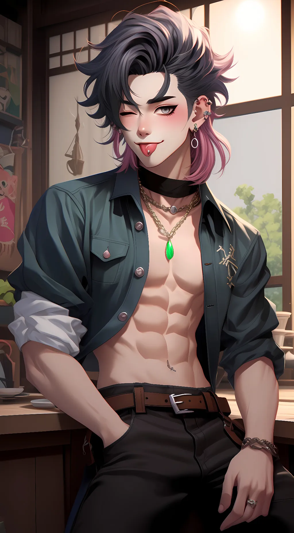 ai character: Theo background