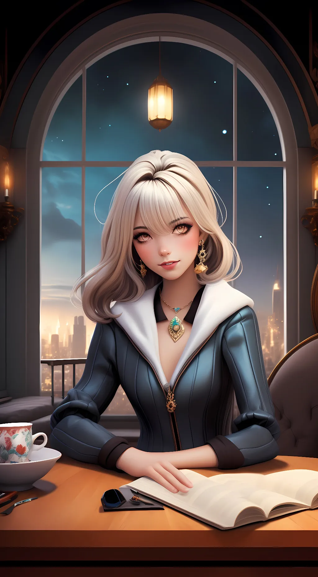 ai character: Opal Sliver background