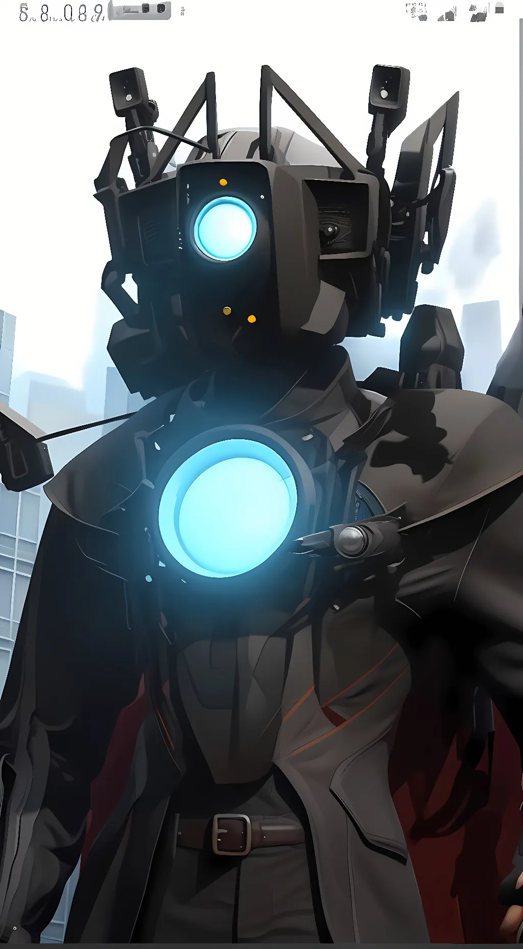 ai character: Titan Cameraman background