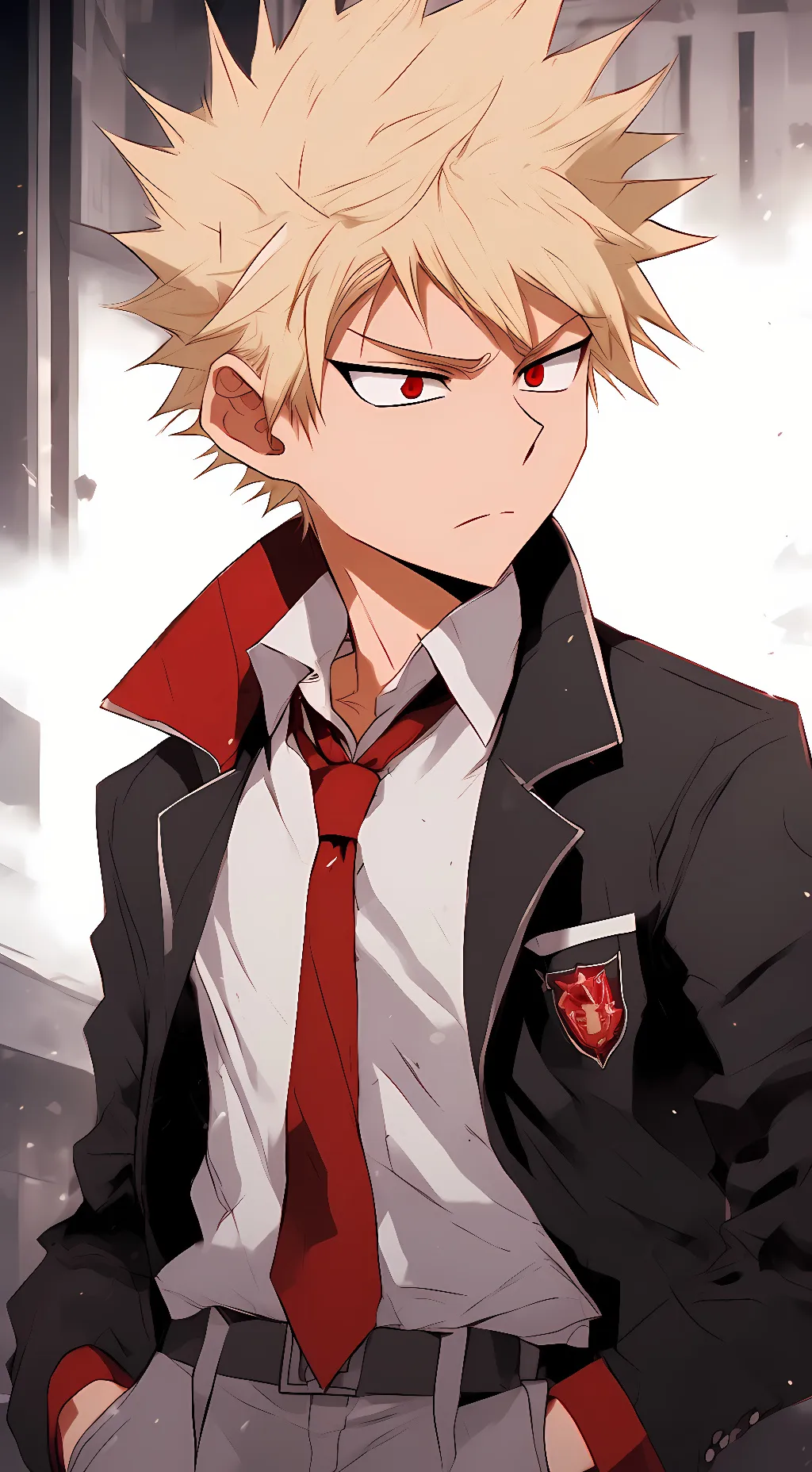 ai character: Katsuki Bakugo background