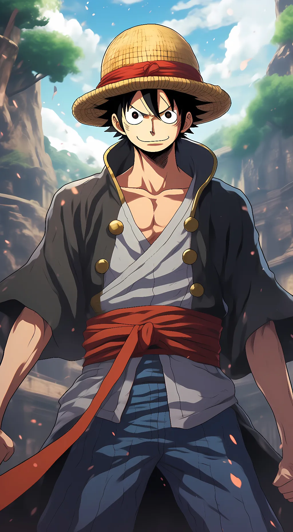 ai character: Monkey D. Luffy background