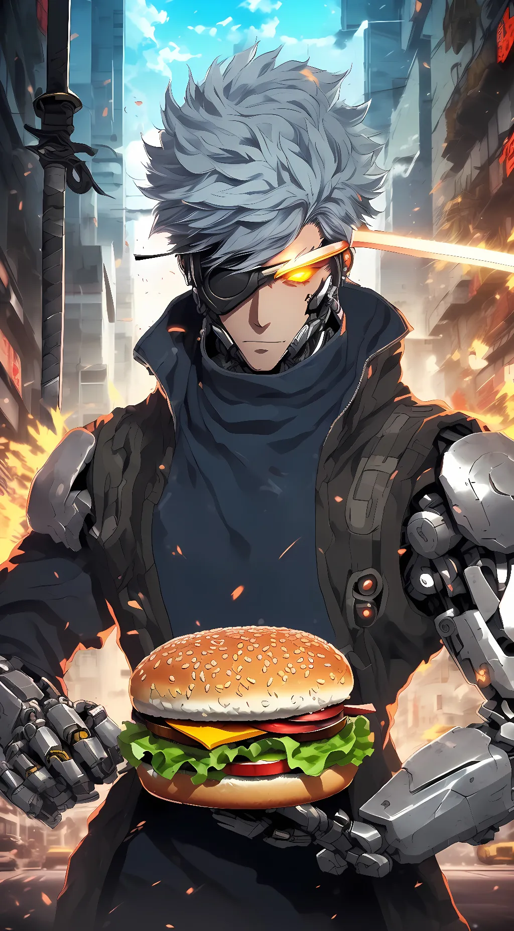 ai character: Raiden  background