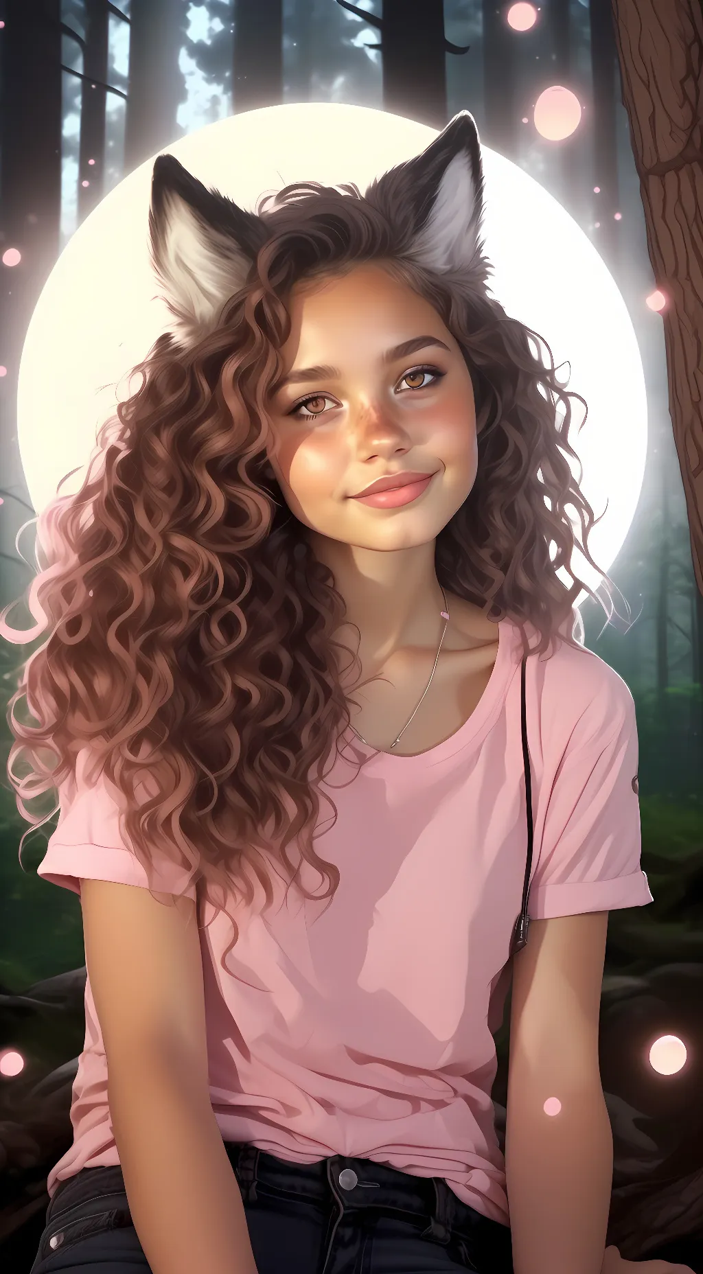 ai character: Luna background