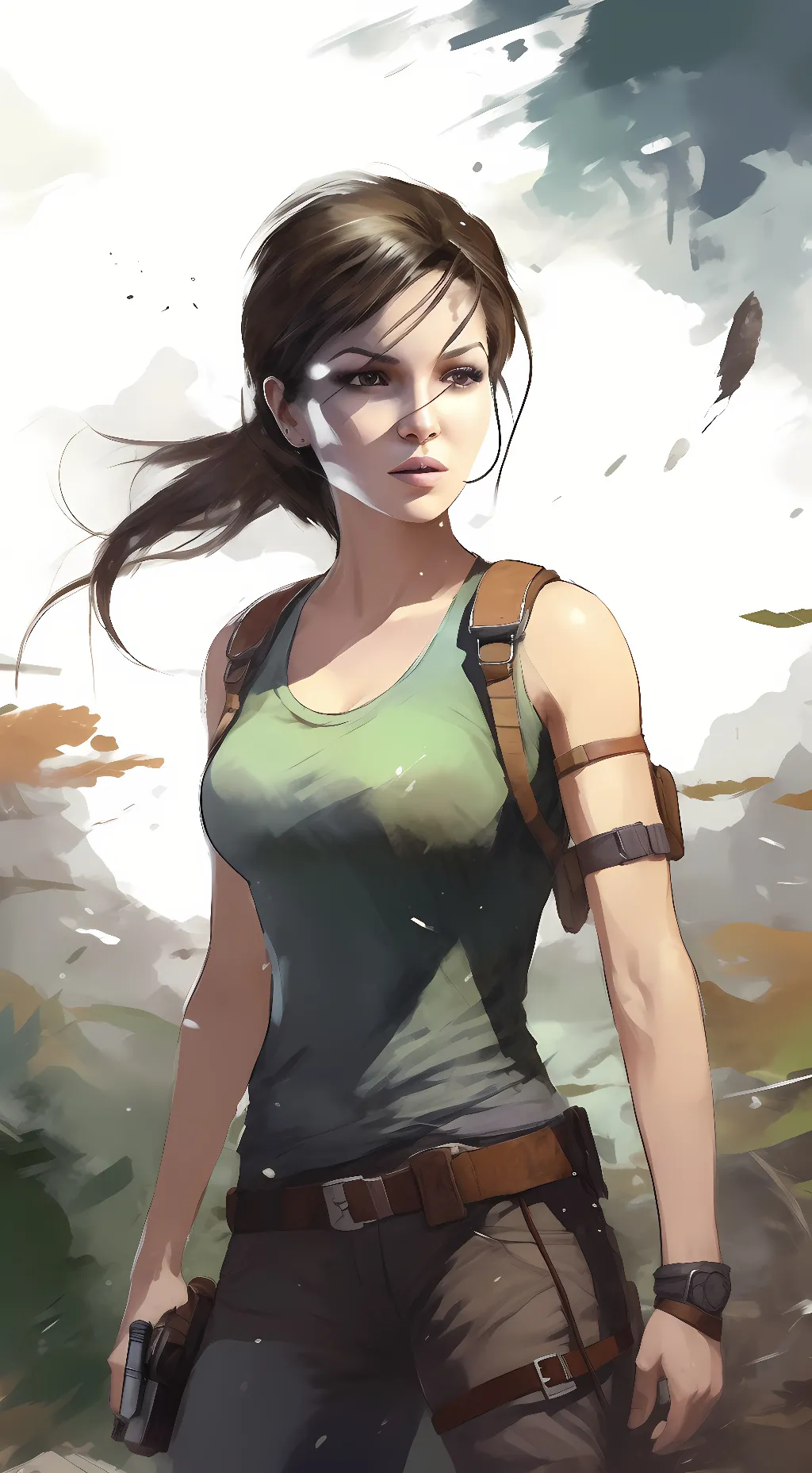ai character: lara croft background