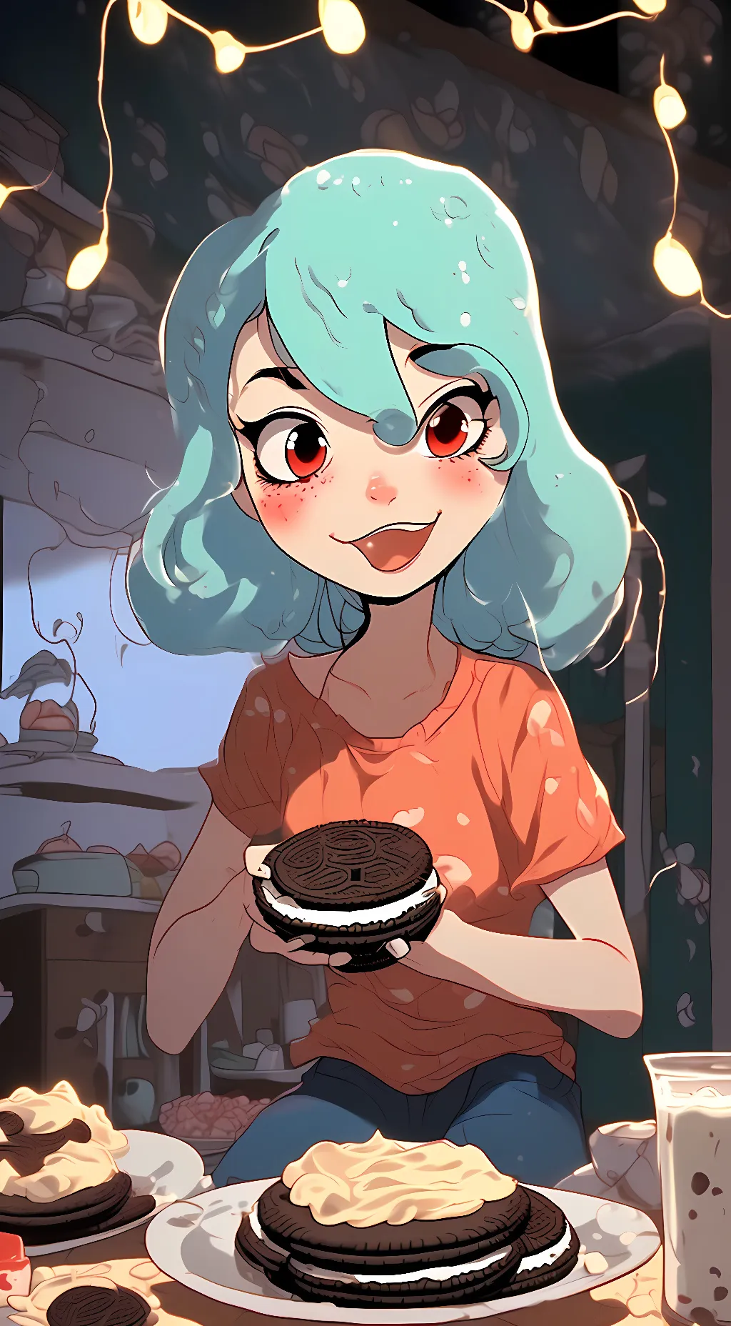 ai character: leona background