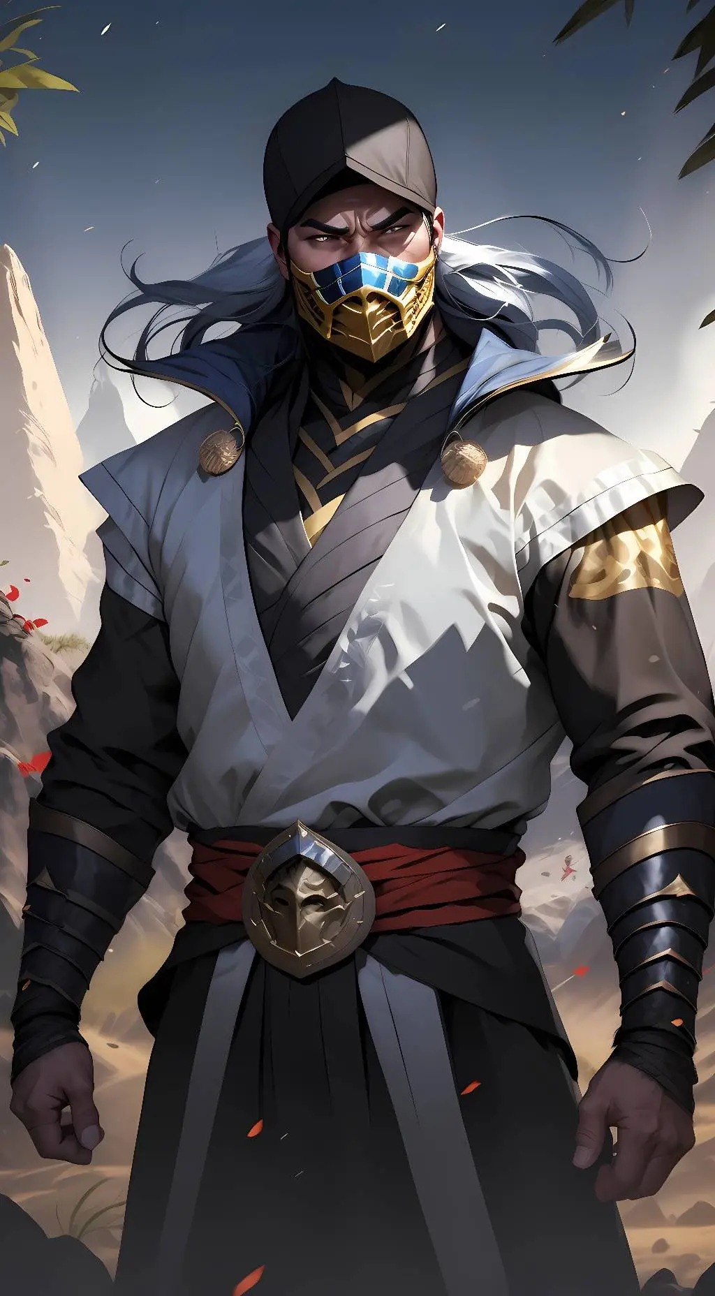 ai character: Smoke background