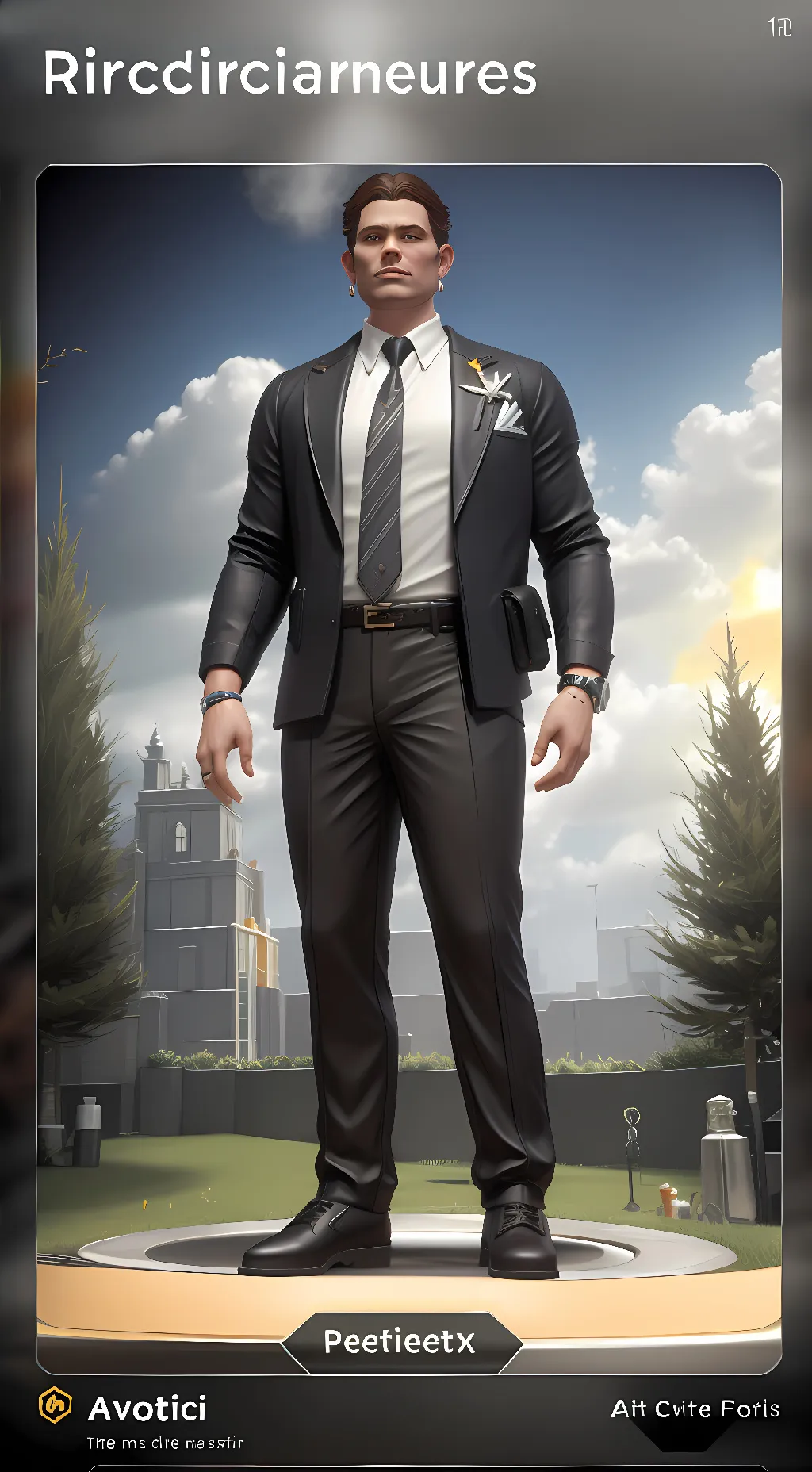 ai character: Young trump background