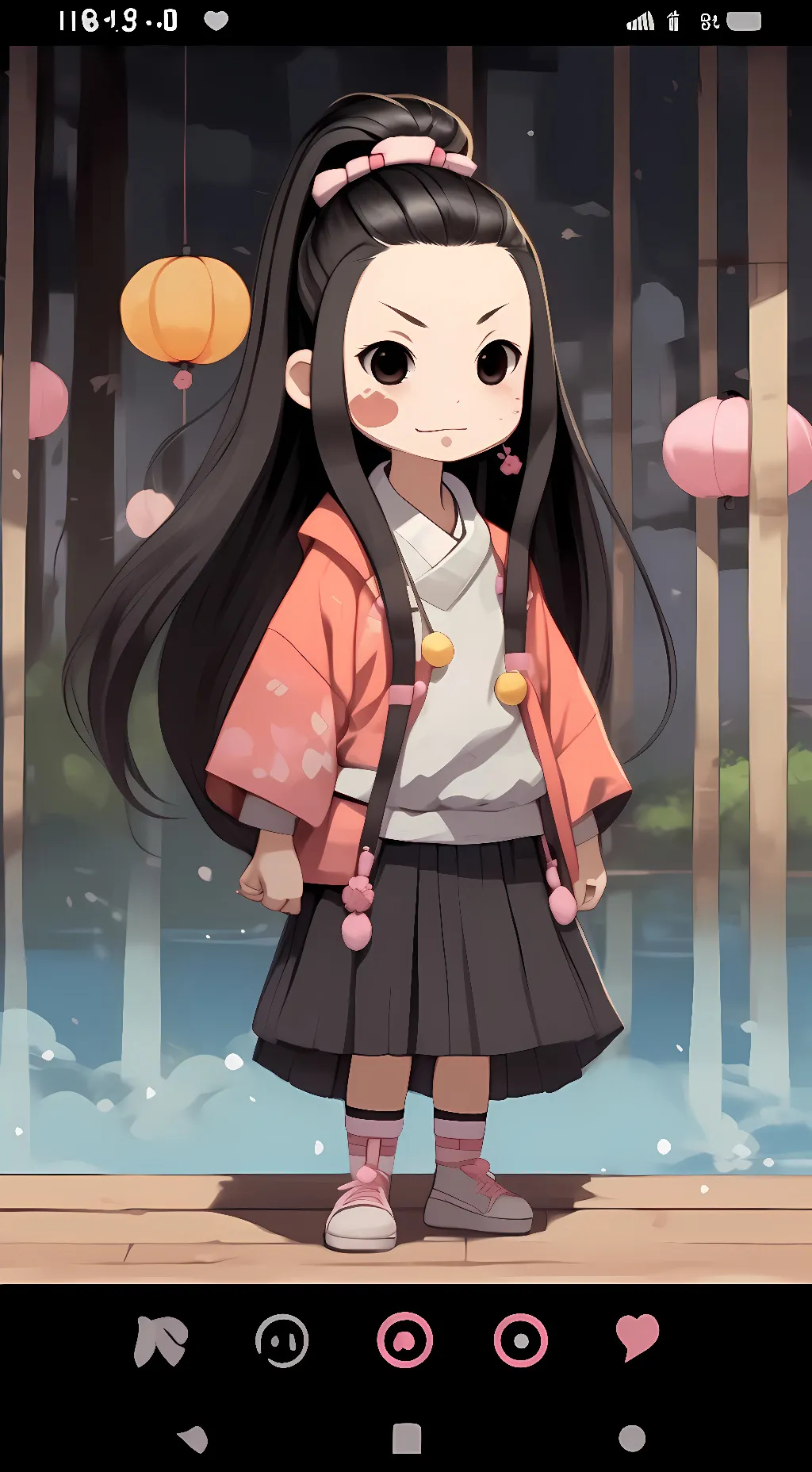 ai character: nezuko background