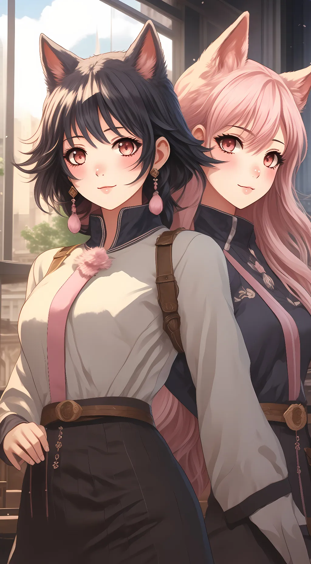 ai character: lynn and snow background