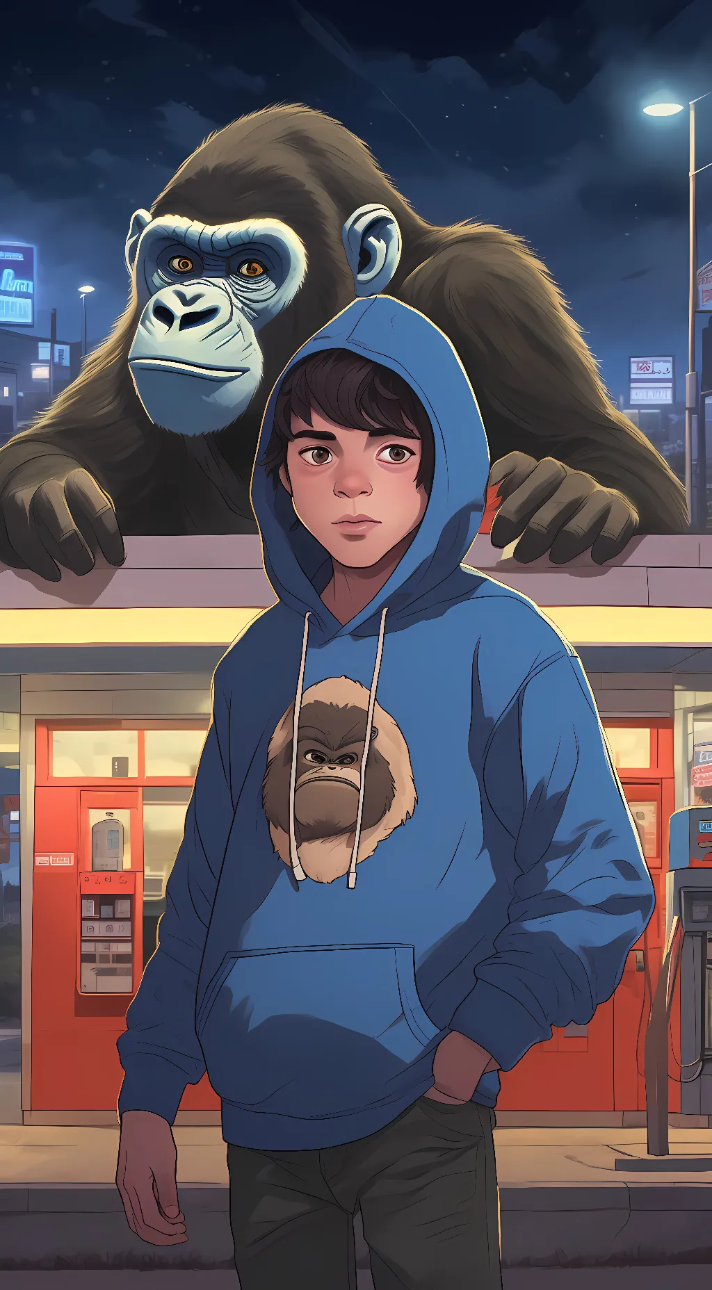 ai character: •G•R•I•L•L•Y• background