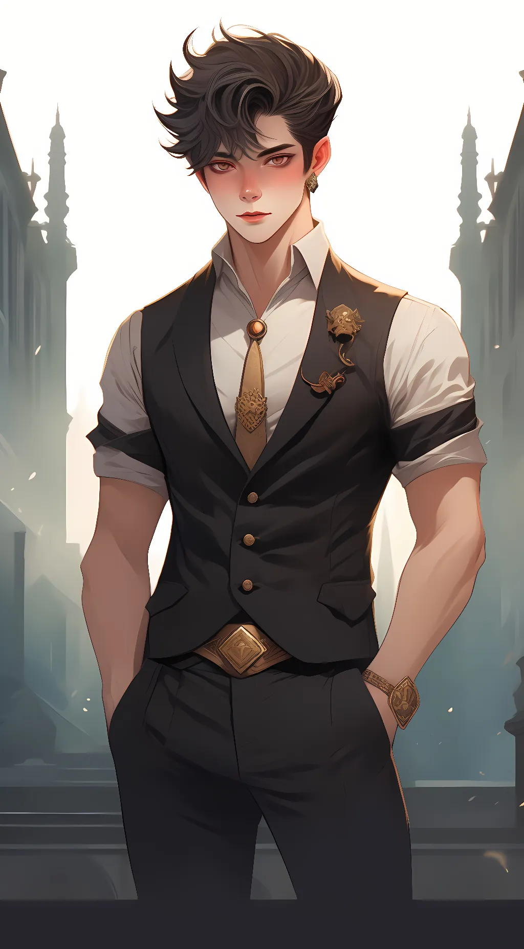 ai character: izuku midoriya  background