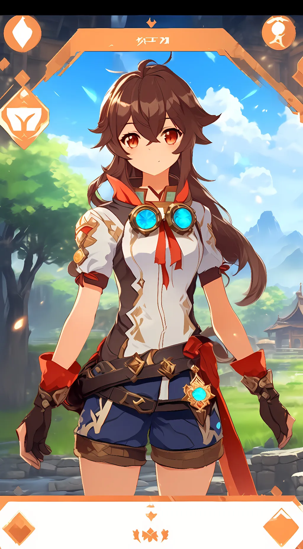 ai character: Traveler(Amber)  background