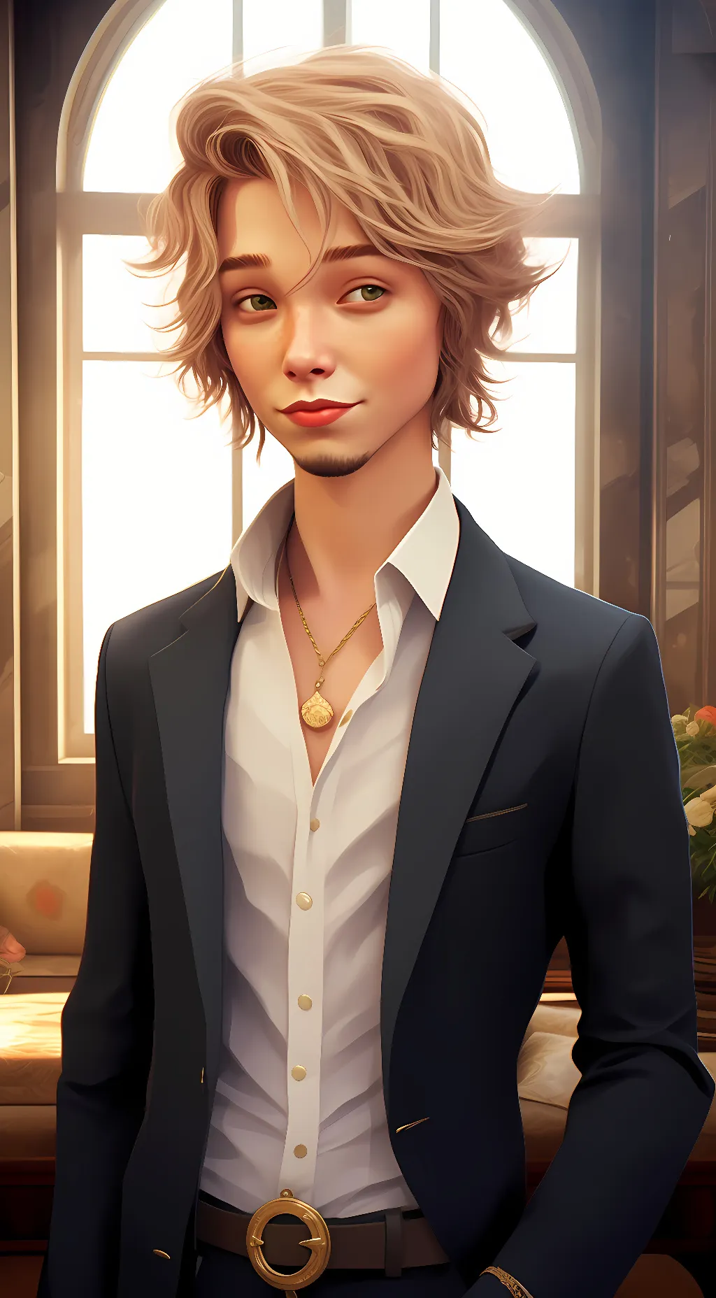 ai character: Gus sweet tooth  background