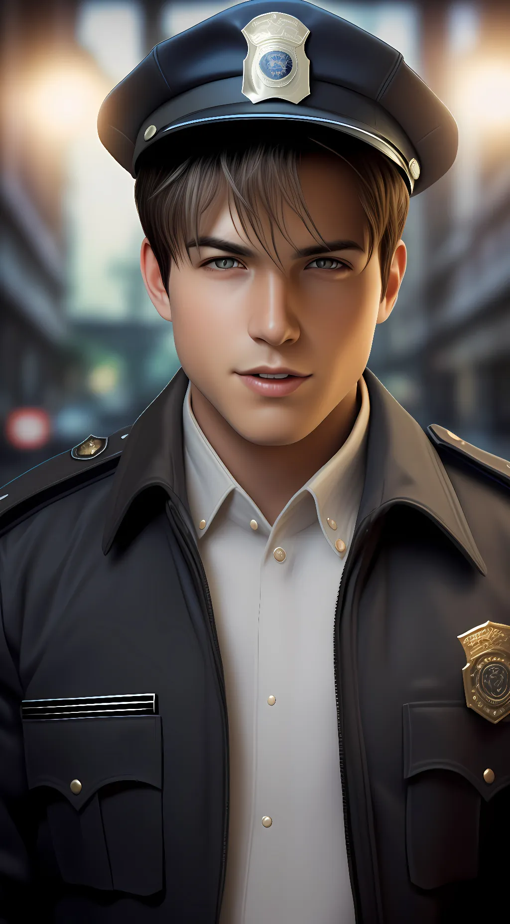 ai character: Ace (police)  background