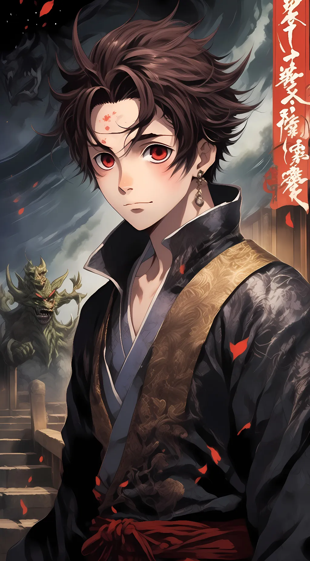 ai character: tanjjro background