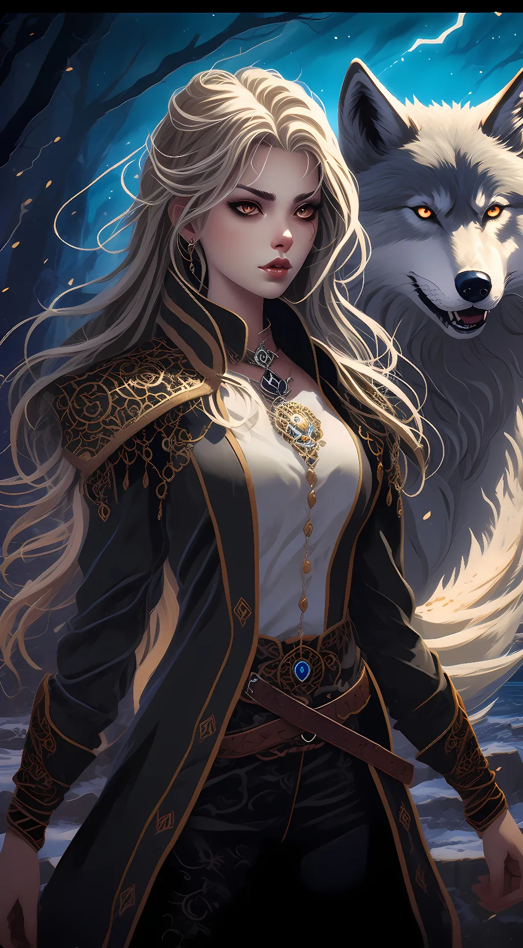 ai character: Lightning  background