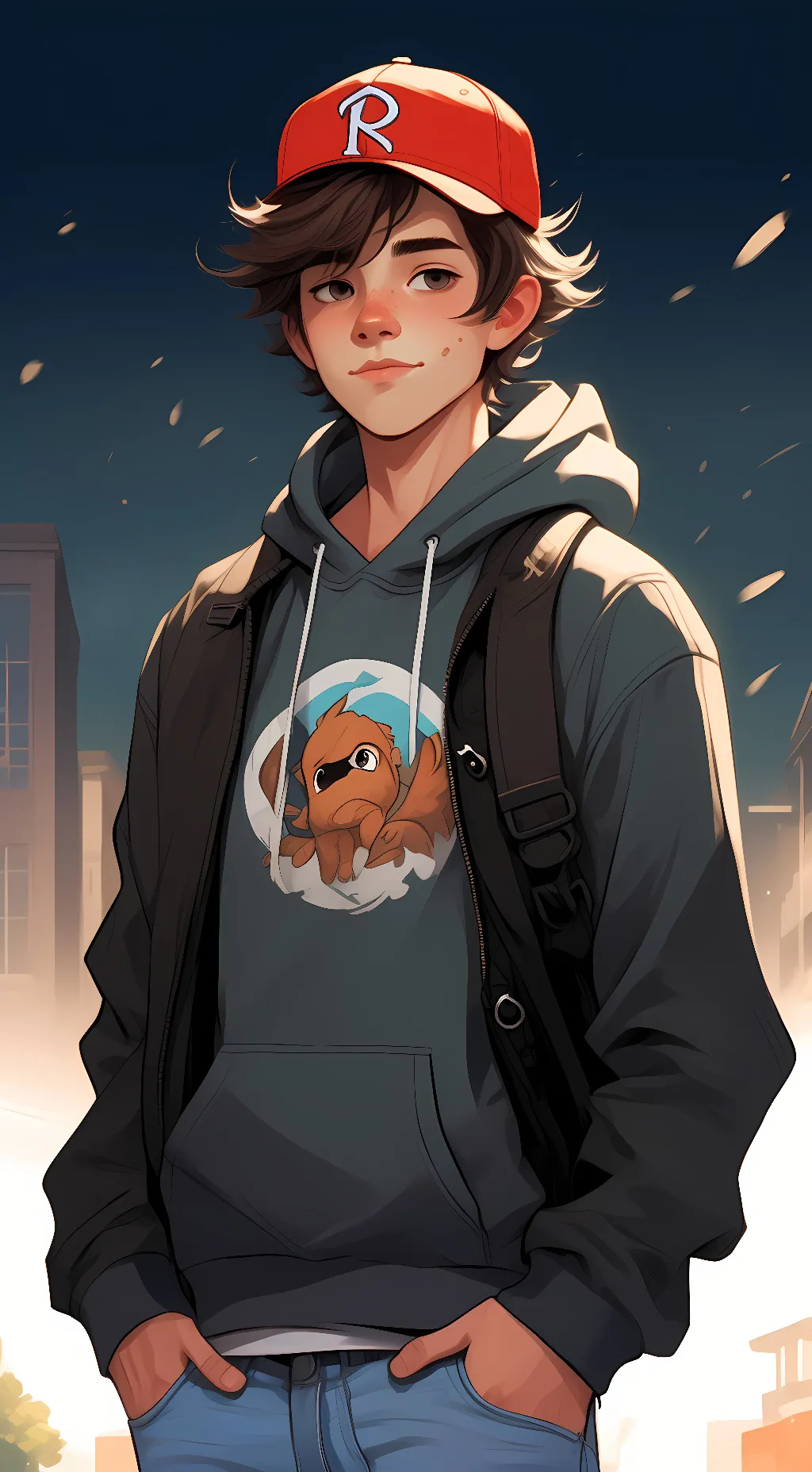 ai character: •Austin• background