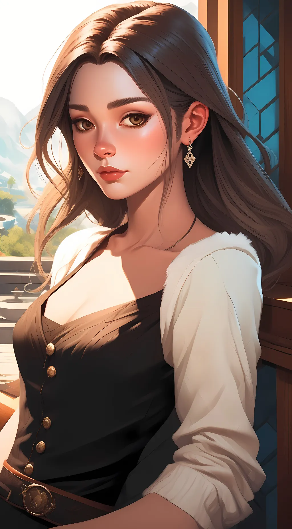 ai character: tina  background