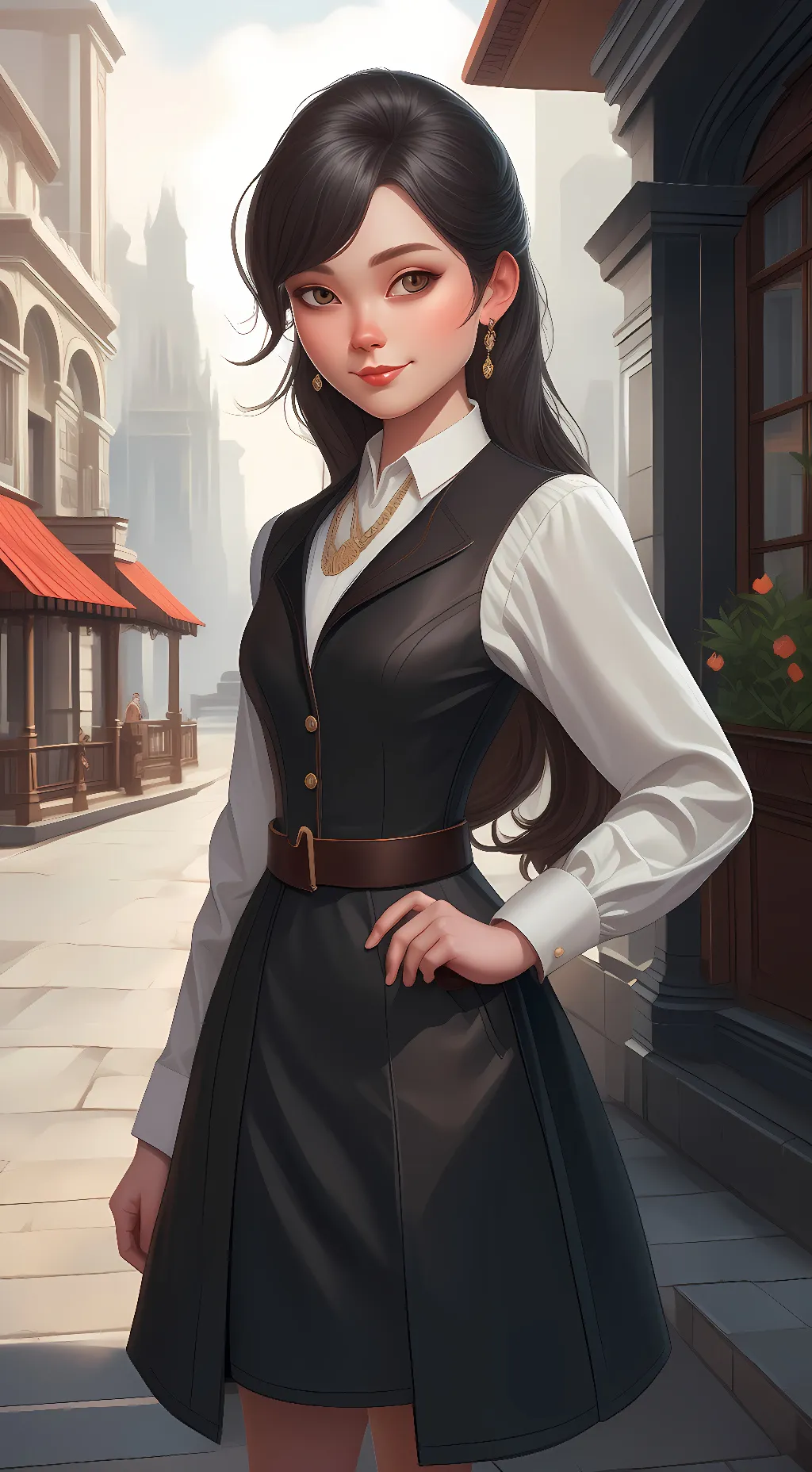 ai character:  lily  background